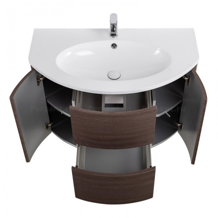Тумба под раковину Cezares Eden 91 55070 подвесная Rovere Scuro soft темное дерево