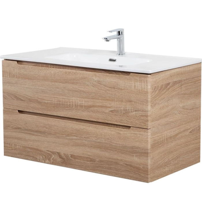 Тумба под раковину BelBagno Etna 100 ETNA-1000-2C-SO-WO-P подвесная Rovere Bianco