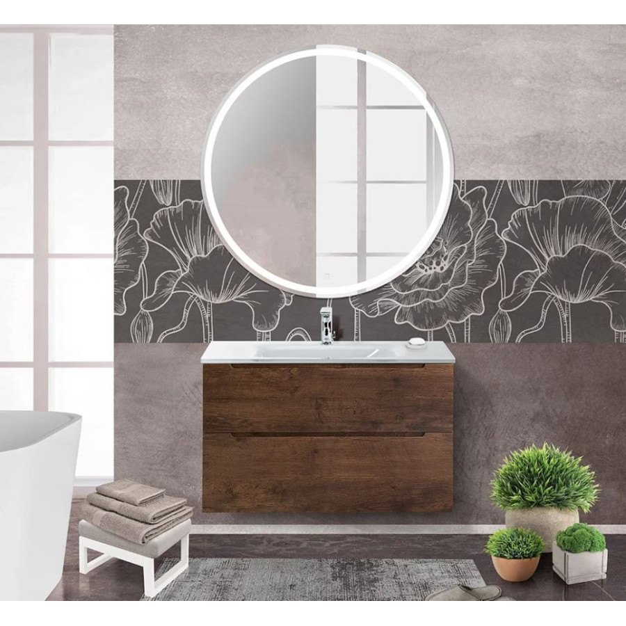 Тумба под раковину BelBagno Etna 90 ETNA-H60-900-2C-SO-RW-P подвесная Rovere Moro