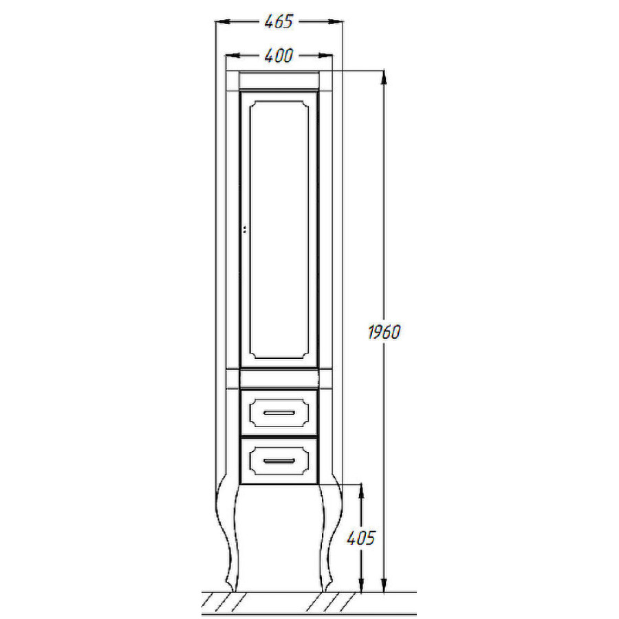 Комплект мебели для ванной Opadiris Фреско 105 00-00003804+Z0000001821+00-00003814+4640021063583 Светлый орех с темной патиной