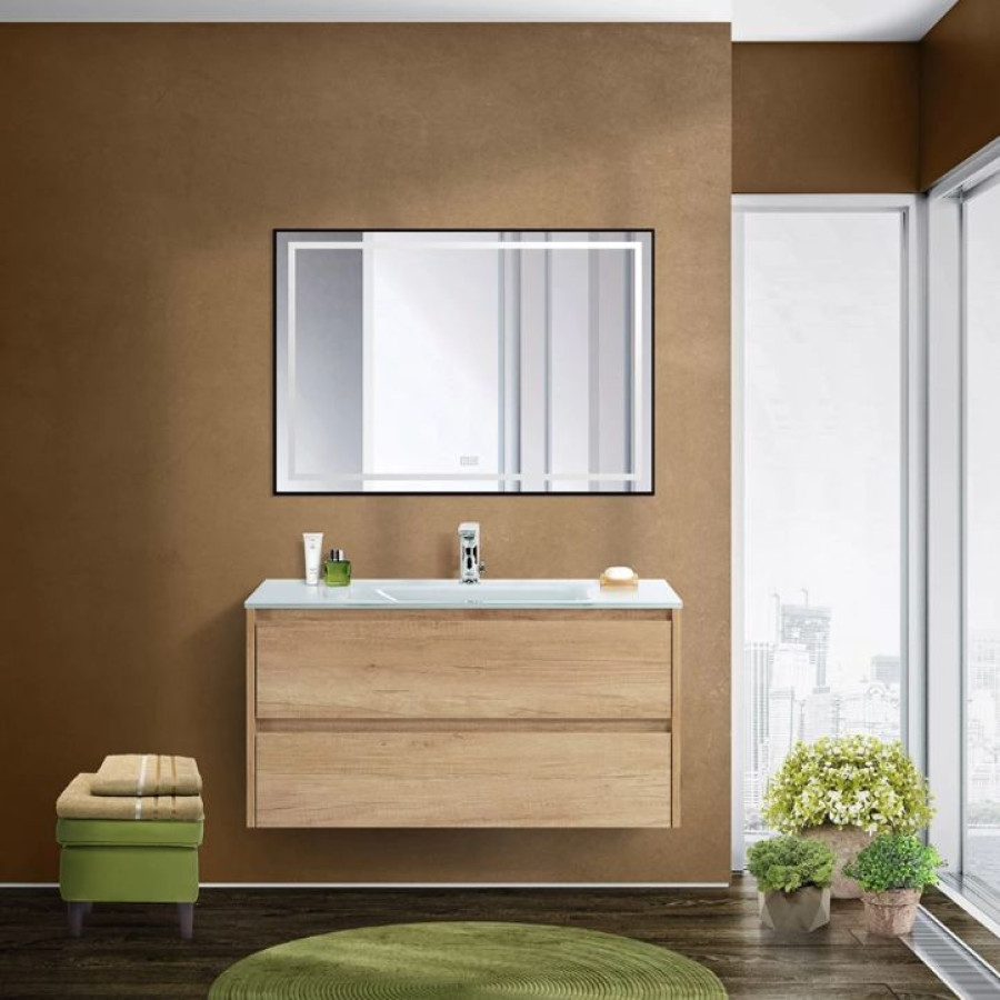 Тумба под раковину BelBagno Kraft 100 KRAFT-1000-2C-SO-RNN подвесная Rovere Nebrasca Nature