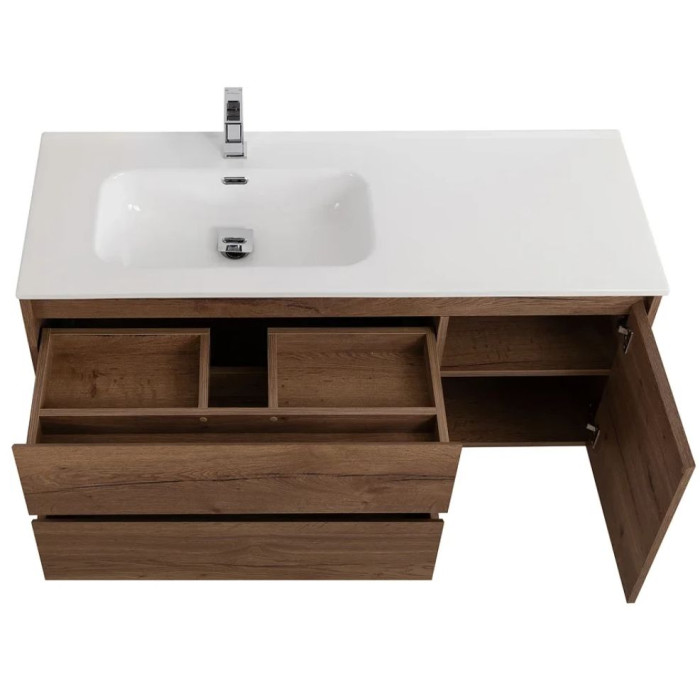 Тумба под раковину BelBagno Kraft 120 KRAFT-1200-2C-1A-SO-RT-L подвесная Rovere Tabacco