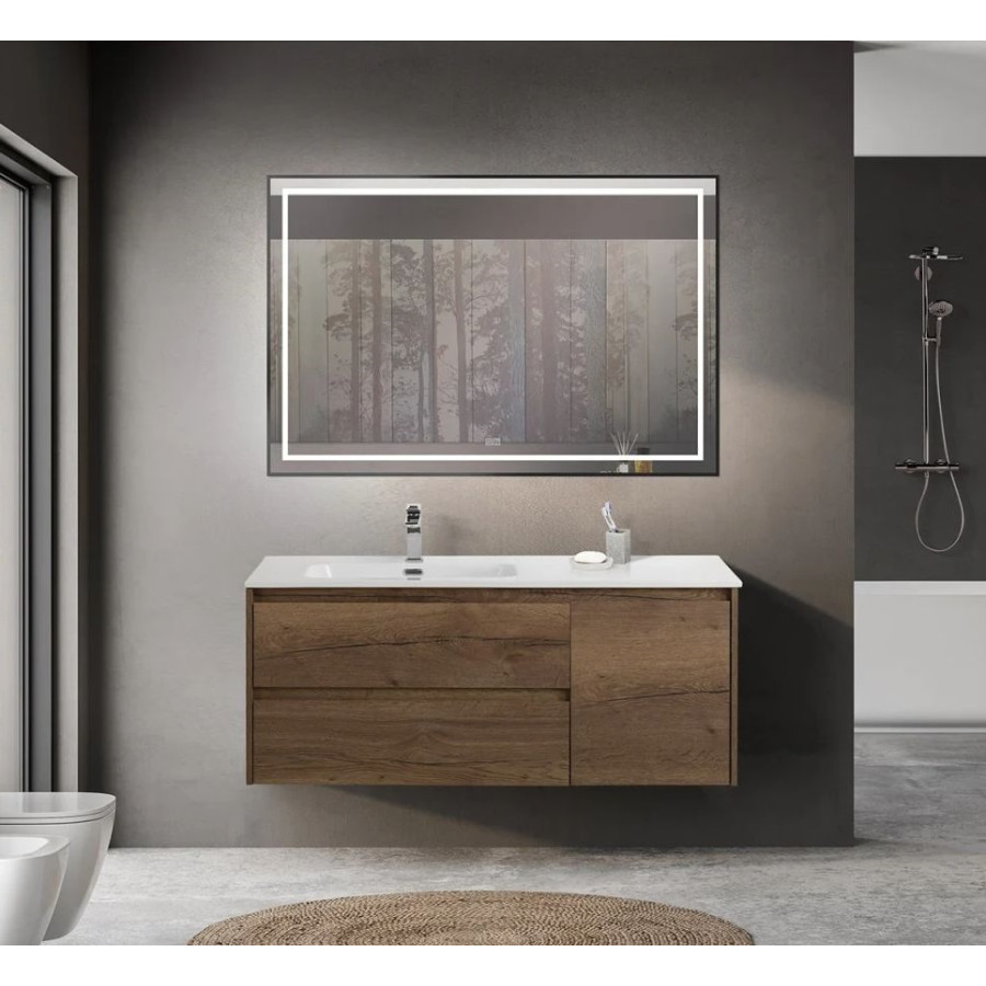 Тумба под раковину BelBagno Kraft 120 KRAFT-1200-2C-1A-SO-RT-L подвесная Rovere Tabacco