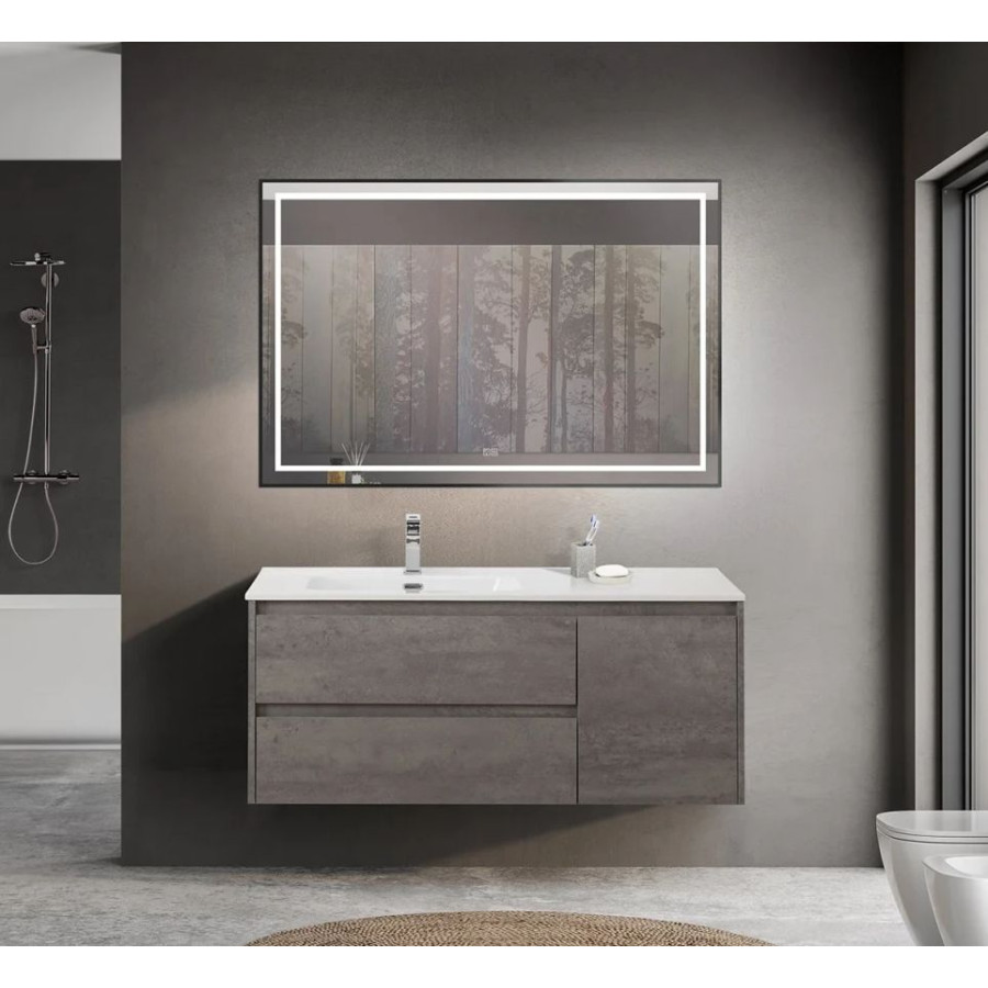 Тумба под раковину BelBagno Kraft 120 KRAFT-1200-2C-1A-SO-CG-L подвесная Cemento Grigio