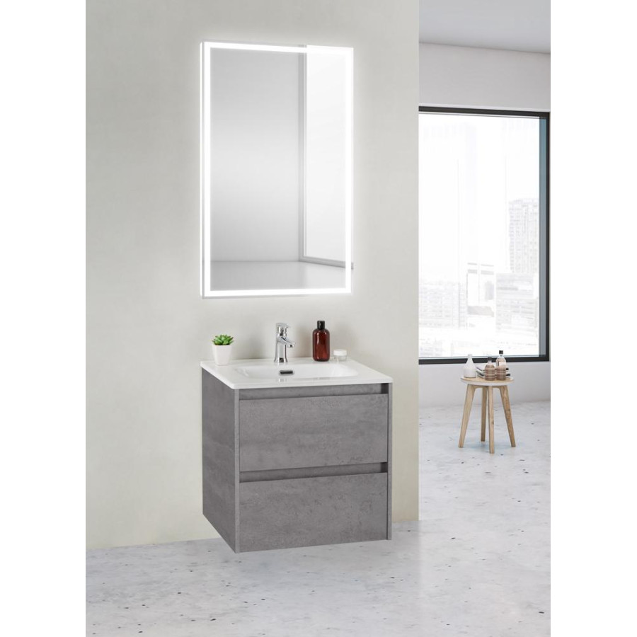 Тумба под раковину BelBagno KRAFT 39-500/390-2C-SO-CG подвесная Cemento Grigio