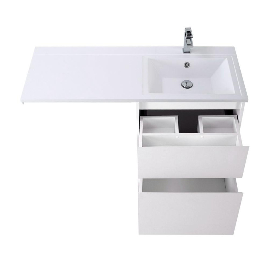 Тумба под раковину BelBagno Kraft 120 KRAFT-LVD-580/1200-2C-PIA-BO напольная Bianco Opaco