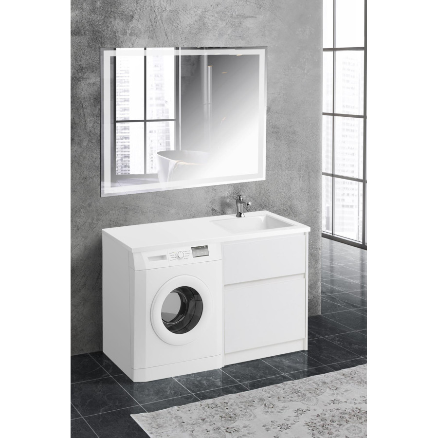 Тумба под раковину BelBagno Kraft 120 KRAFT-LVD-580/1200-2C-PIA-BO напольная Bianco Opaco