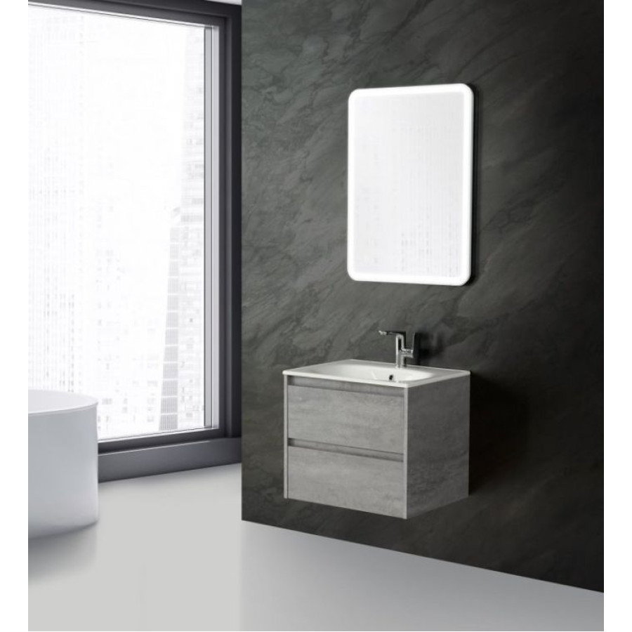 Тумба под раковину BelBagno Kraft 60 KRAFT-600-2C-SO-CG подвесная Cemento Grigio