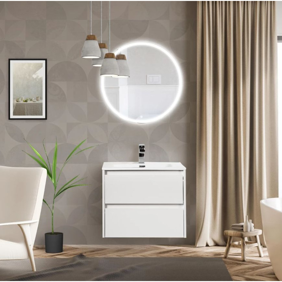 Тумба под раковину BelBagno Kraft 60 KRAFT-600-2C-SO-BO подвесная Bianco Opaco