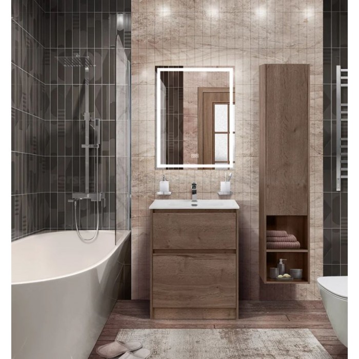 Тумба под раковину BelBagno Kraft 60 KRAFT-600-2C-PIA-RT напольная Rovere Tabacco