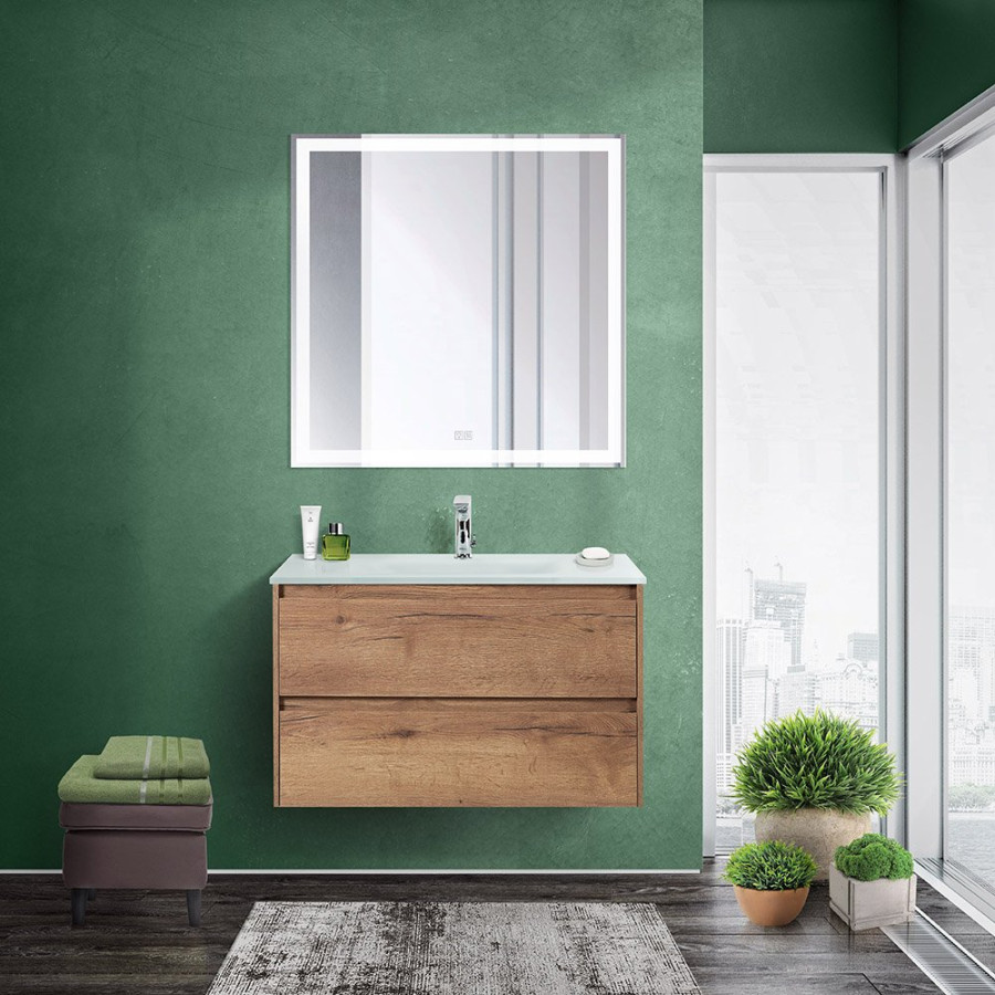 Тумба под раковину BelBagno Kraft 80 KRAFT-800-2C-SO-RT подвесная Rovere Tabacco