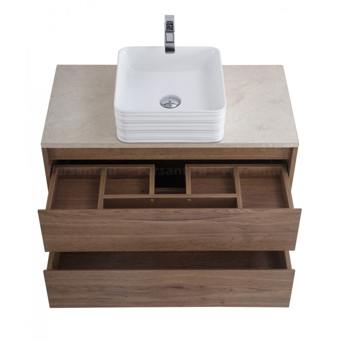 Тумба под раковину BelBagno Kraft 90 KRAFT-900-2C-SO-RT подвесная Rovere Tabacco