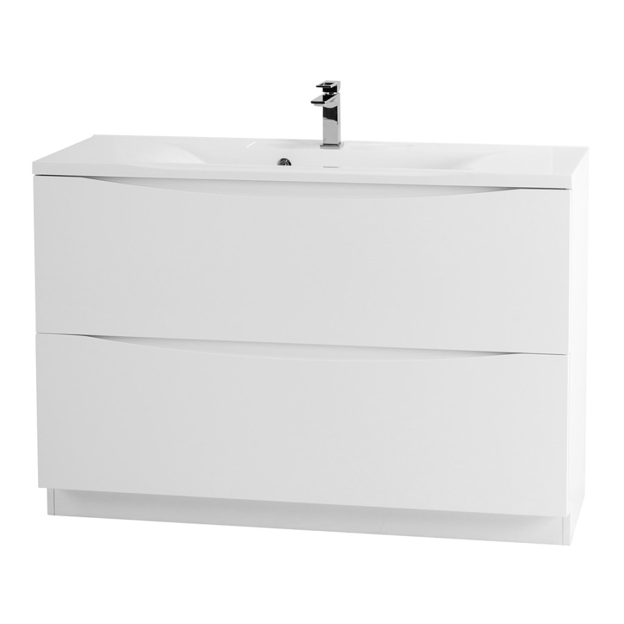 Тумба под раковину BelBagno Marino 120 MARINO-1200-2C-PIA-BL-P напольная Bianco Lucido