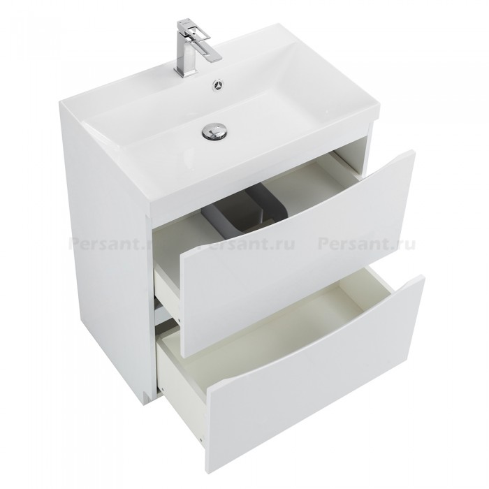 Тумба под раковину BelBagno Marino 70 MARINO-700-2C-PIA-BL-P Bianco Lucido