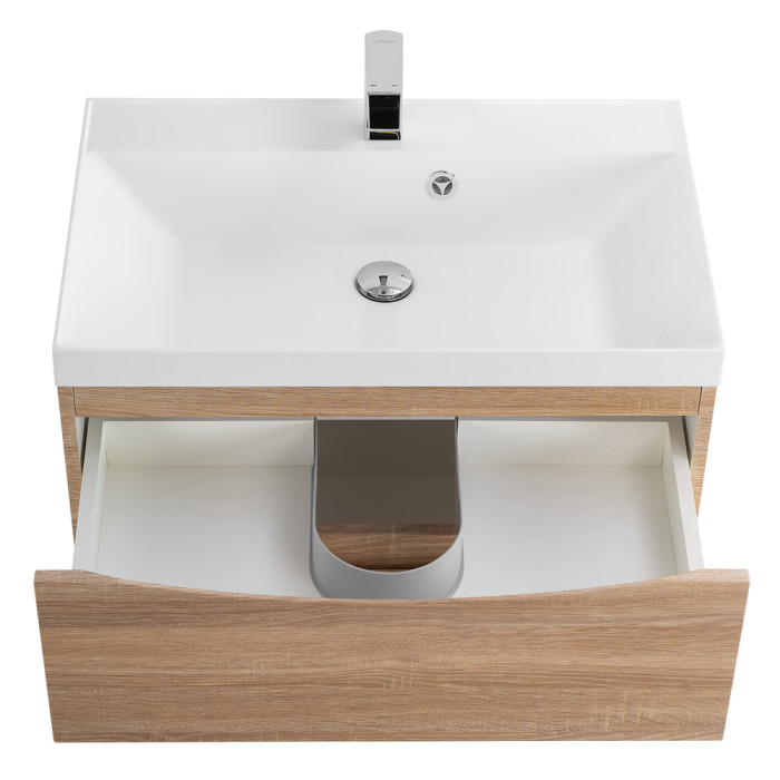 Тумба под раковину BelBagno Marino 60 MARINO-600-2C-SO-WO-P подвесная Rovere Bianco
