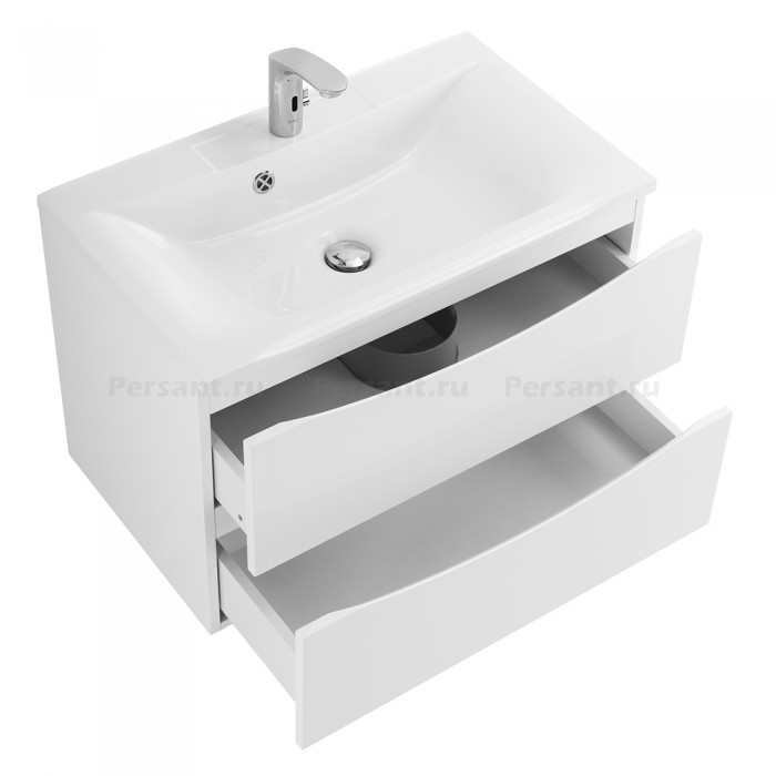 Тумба под раковину BelBagno Marino 75 MARINO-750-2C-SO-BL-P подвесная Bianco Lucido