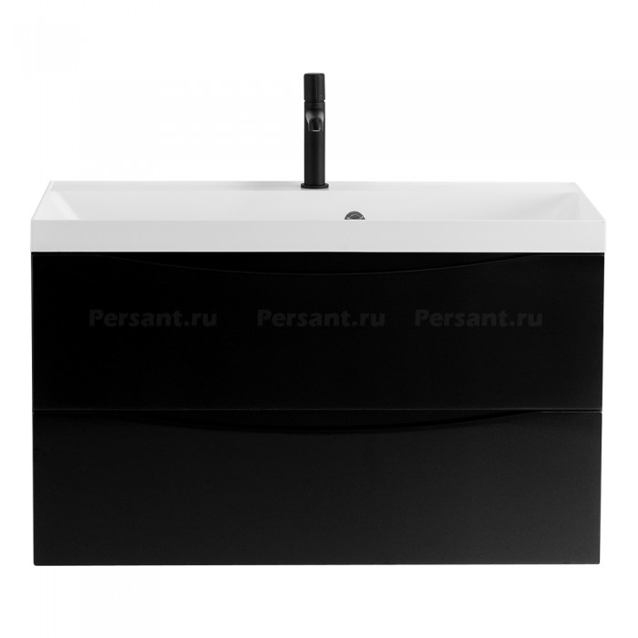 Тумба под раковину BelBagno Marino 90 MARINO-900-2C-SO-NL-P подвесная Nero Lucido
