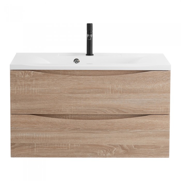 Тумба под раковину BelBagno Marino 90 MARINO-900-2C-SO-WO-P подвесная Rovere Bianco