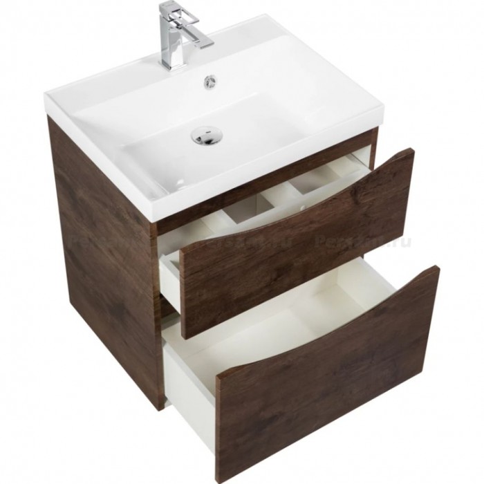 Тумба под раковину BelBagno Marino 60 MARINO-H60-600-2C-SO-RW-P подвесная Rovere Moro