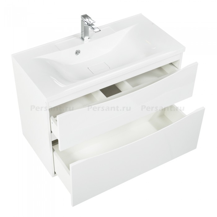 Тумба под раковину BelBagno Marino 80 MARINO-H60-800-2C-SO-BL-P подвесная Bianco Lucido