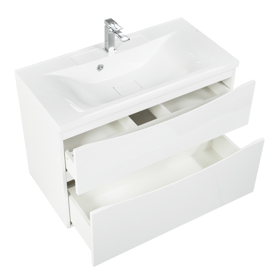 Тумба под раковину BelBagno Marino 90 MARINO-H60-900-2C-SO-BL-P подвесная Bianco Lucido