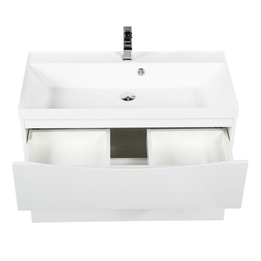 Тумба под раковину BelBagno Marino 90 MARINO-H60-900-2C-SO-BL-P подвесная Bianco Lucido