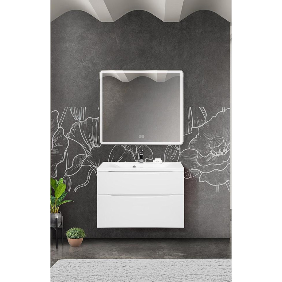 Тумба под раковину BelBagno Marino 90 MARINO-H60-900-2C-SO-BL-P подвесная Bianco Lucido