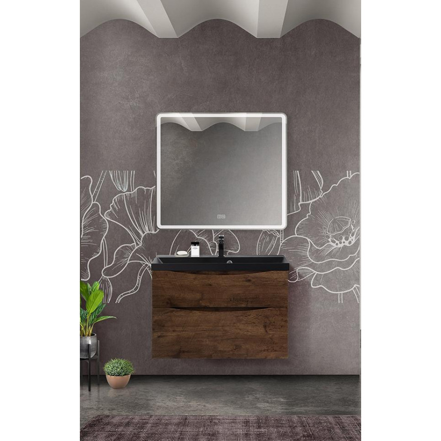 Тумба под раковину BelBagno Marino 80 MARINO-H60-800-2C-SO-RW-P подвесная Rovere Moro