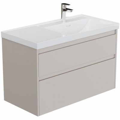 Тумба под раковину Aquanet Nova Lite 2.0 100 346326 бежевая, правая