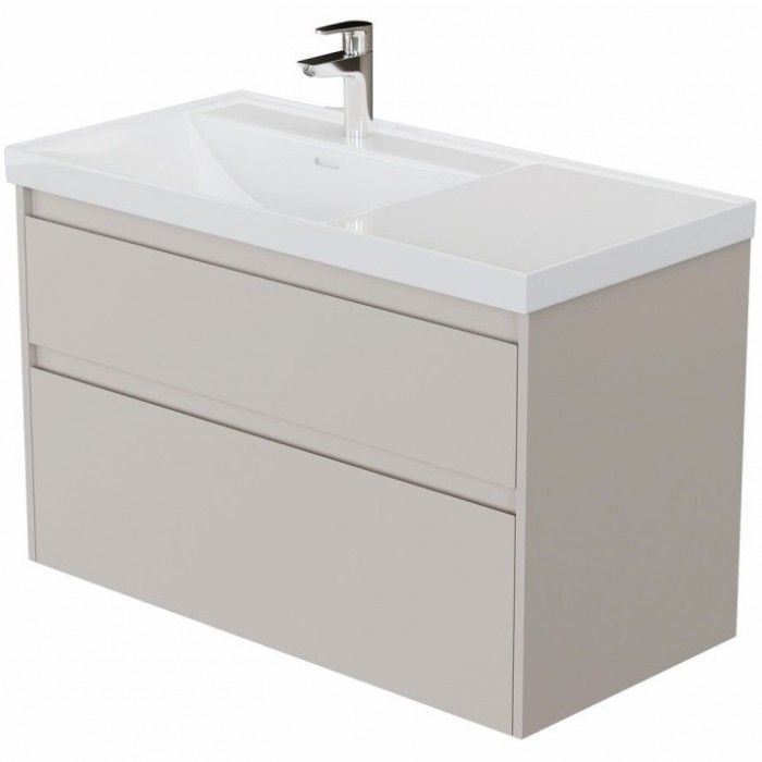 Тумба под раковину Aquanet Nova Lite 2.0 100 346327 бежевая, левая
