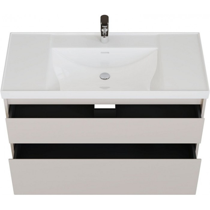 Тумба под раковину Aquanet Nova Lite 2.0 110 346328 бежевая