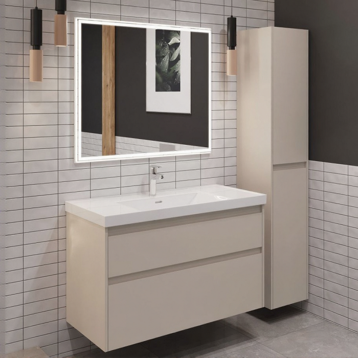 Тумба под раковину Aquanet Nova Lite 2.0 110 346328 бежевая