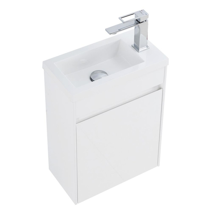 Тумба под раковину BelBagno Pietra Mini 40 PIETRA MINI-400-1A-SO-BL-R подвесная Bianco Lucido