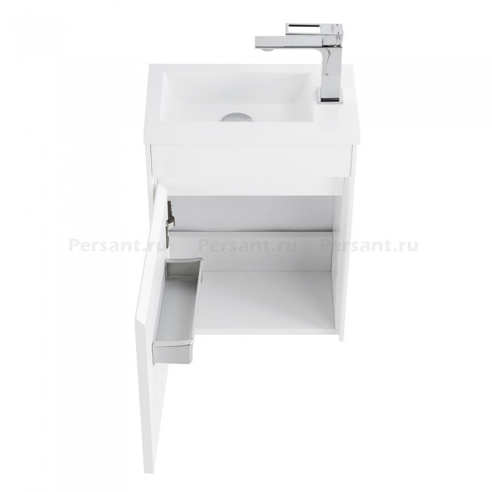 Тумба под раковину BelBagno Pietra Mini 40 PIETRA MINI-400-1A-SO-BL-L подвесная Bianco Lucido