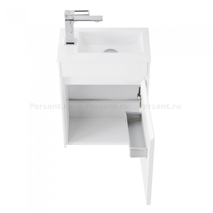Тумба под раковину BelBagno Pietra Mini 40 PIETRA MINI-400-1A-SO-BL-R подвесная Bianco Lucido