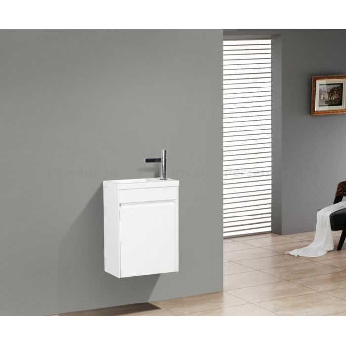 Тумба под раковину BelBagno Pietra Mini 40 PIETRA MINI-400-1A-SO-BL-L подвесная Bianco Lucido