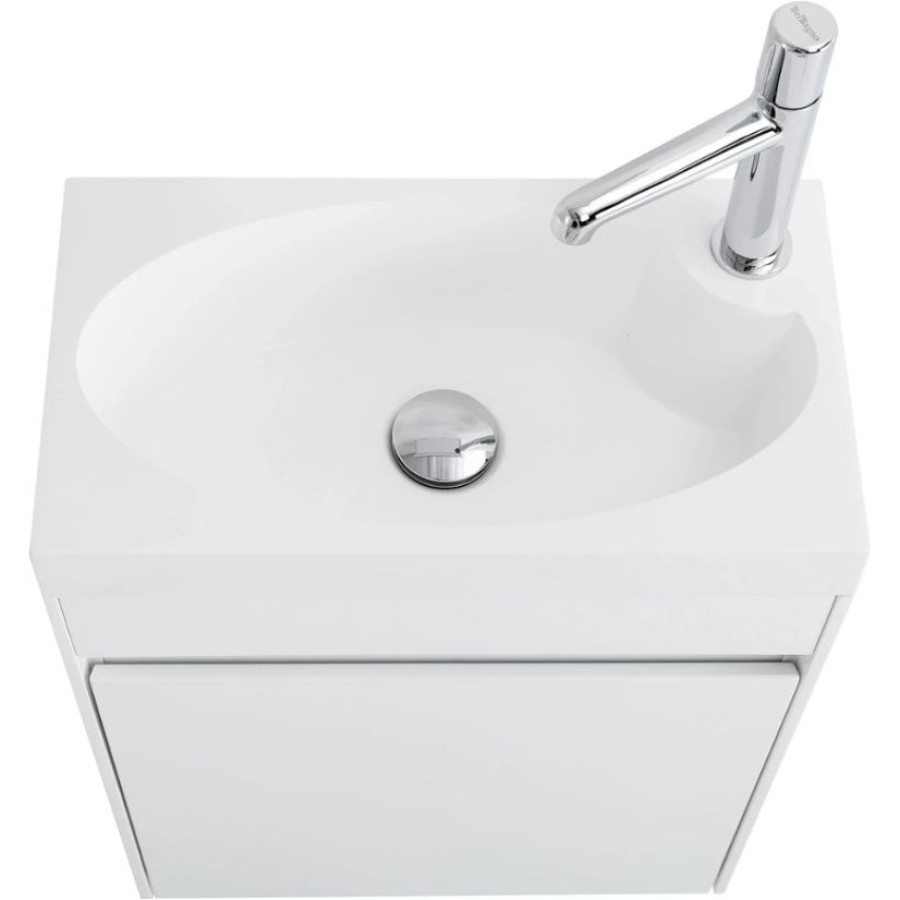 Тумба под раковину BelBagno Pietra Mini 46 PIETRA MINI-460-1A-SO-BL-L подвесная Bianco lucido