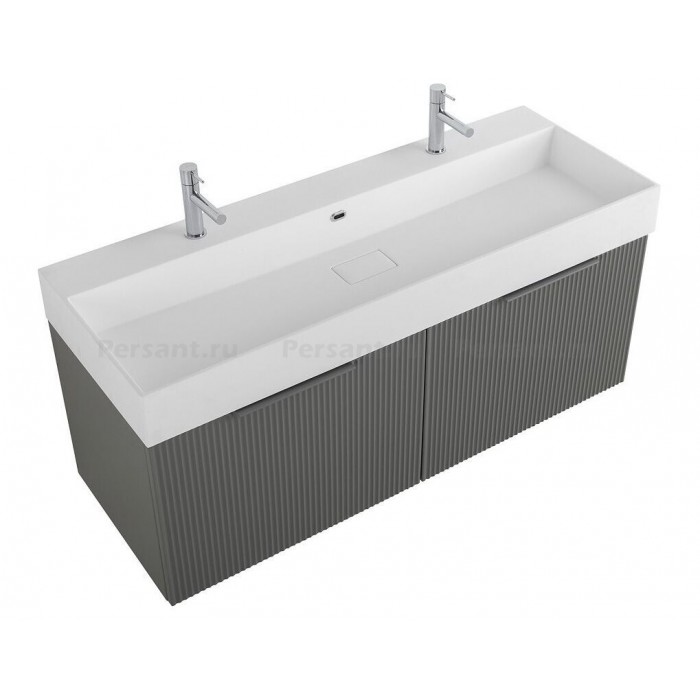 Тумба под раковину Cezares Premium Plisse 120 подвесная 55449 Grigio nuvola серая