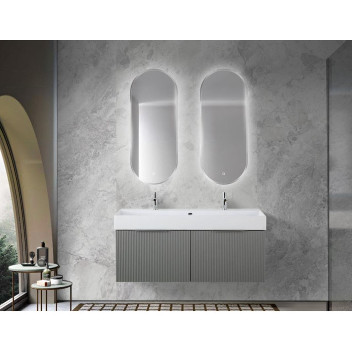 Тумба под раковину Cezares Premium Plisse 120 подвесная 55449 Grigio nuvola серая