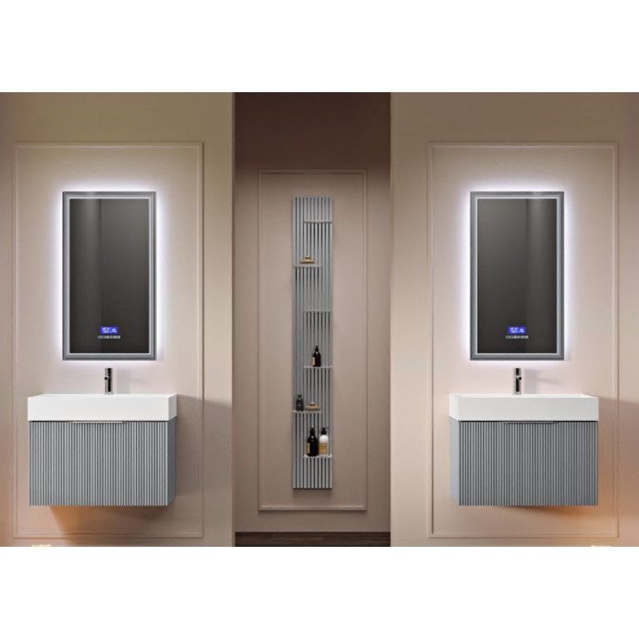 Тумба под раковину Cezares Premium Plisse 50 подвесная 55414 Grigio nuvola серая