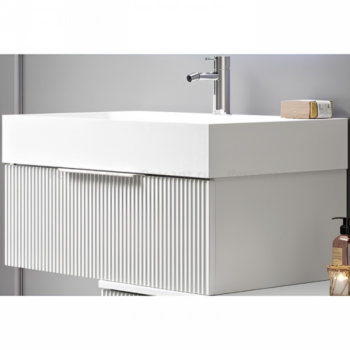 Тумба под раковину Cezares Premium Plisse 70 подвесная 55416 Bianco opaco белая матовая