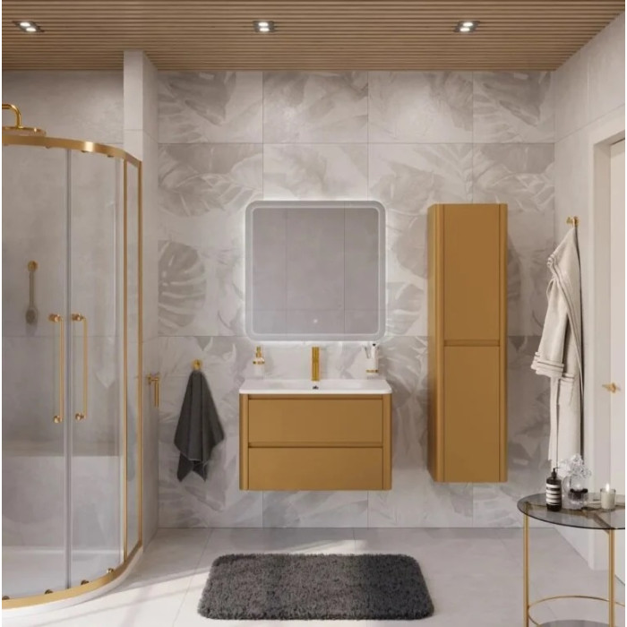 Тумба под раковину Cezares Relax 80 подвесная матовое золото RELAX-800-2C-SO-BORO-P