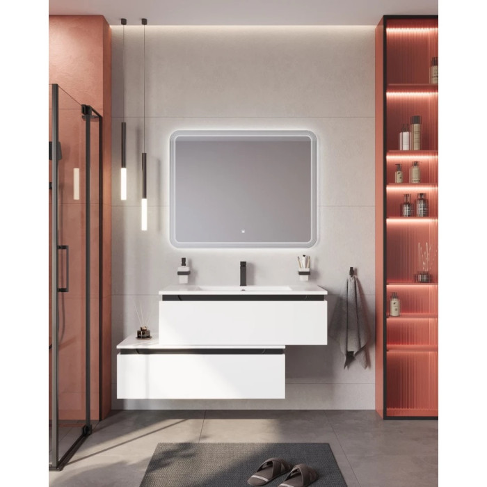 Тумба под раковину Cezares Slider 100 подвесная Bianco opaco SLIDER-1000-1C-SO-BO