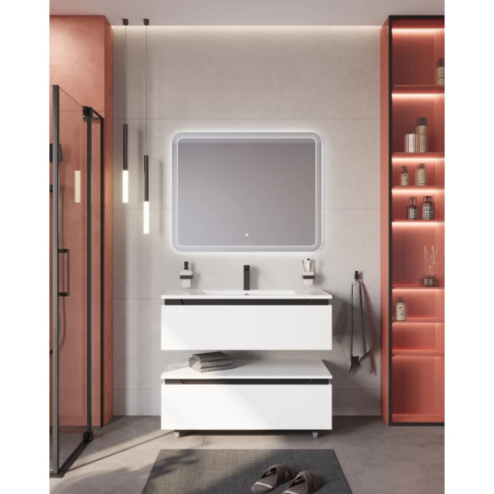 Тумба под раковину Cezares Slider 100 подвесная Bianco opaco SLIDER-1000-1C-SO-BO