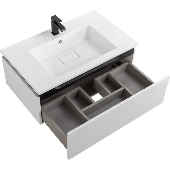 Тумба под раковину Cezares Slider 80 подвесная Bianco opaco SLIDER-800-1C-SO-BO