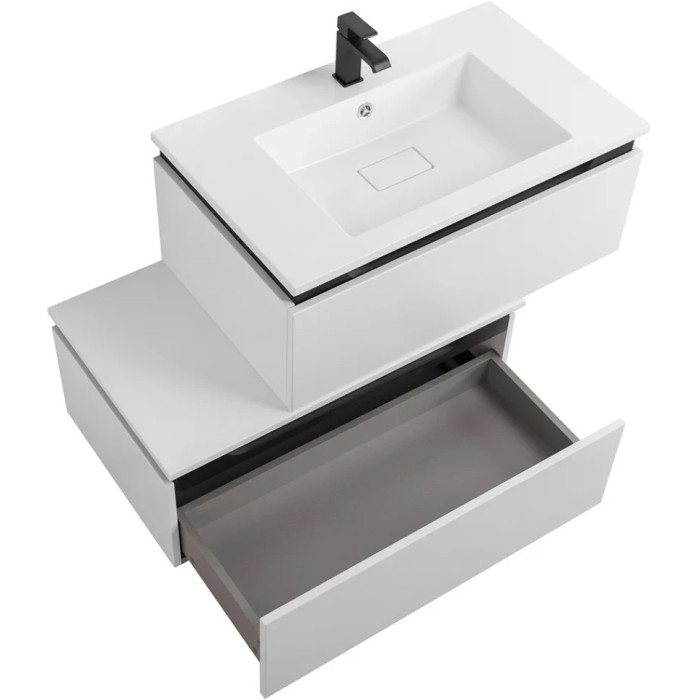 Тумба под раковину Cezares Slider 80 подвесная Bianco opaco SLIDER-800-1C-SO-BO