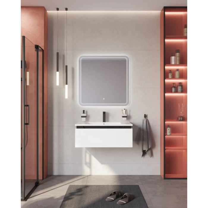 Тумба под раковину Cezares Slider 80 подвесная Bianco opaco SLIDER-800-1C-SO-BO