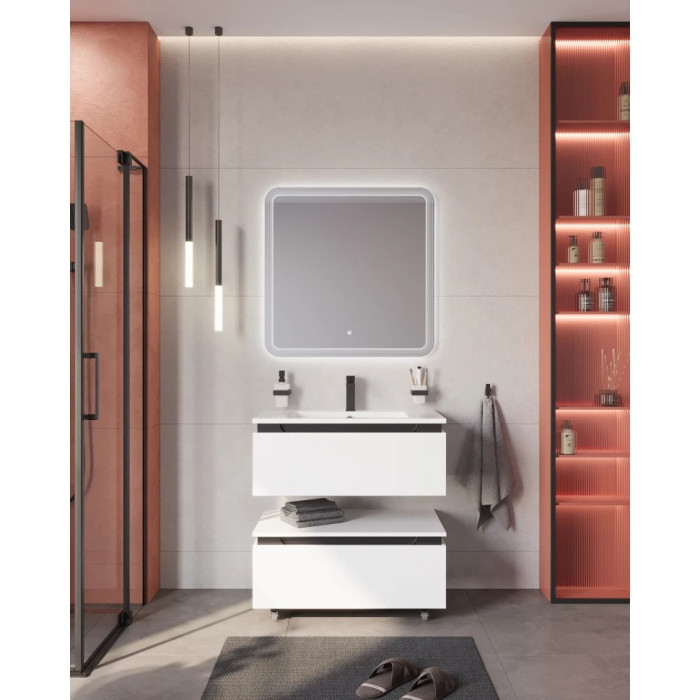 Тумба под раковину Cezares Slider 80 подвесная Bianco opaco SLIDER-800-1C-SO-BO