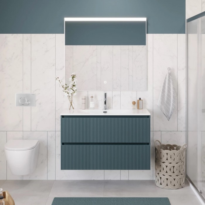 Тумба под раковину BelBagno Uno 120 UNO-1200-2C-SO-AO подвесная, голубая матовая