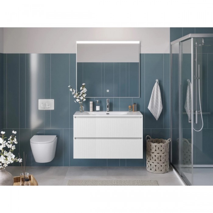 Тумба под раковину BelBagno Uno 120 UNO-1200-2C-SO-BO подвесная, белая матовая